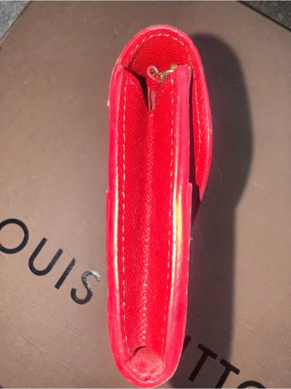 Louis Vuitton Emilie Wallet Damier Ebene Red Interior Long Wallet - Picture 3 of 10